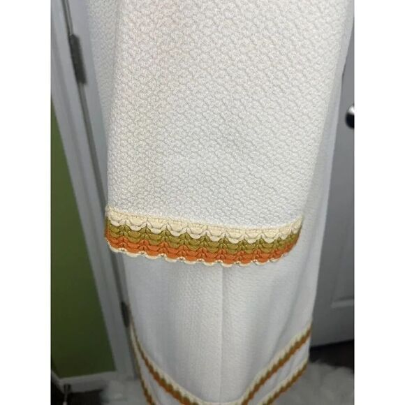 Vintage 1970s Ivory‎ Embroidered Tunic Dress Women’s Size 36/6 - Picture 7 of 9